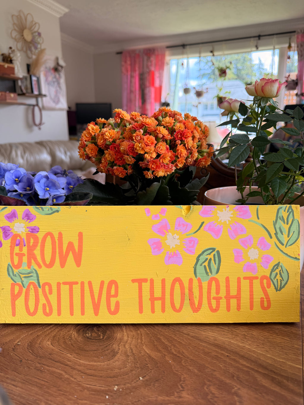 Garden Sign - Grow Positive Thoughts